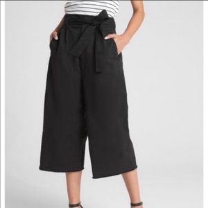 GAP Wearlight Crop Tie-Waist Wide-Leg High Rise